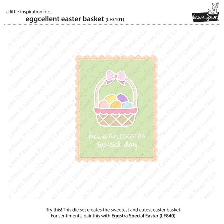 Lawn Fawn Lawn Cuts Custom Craft Die: Eggcellent Easter Basket (LF3101)