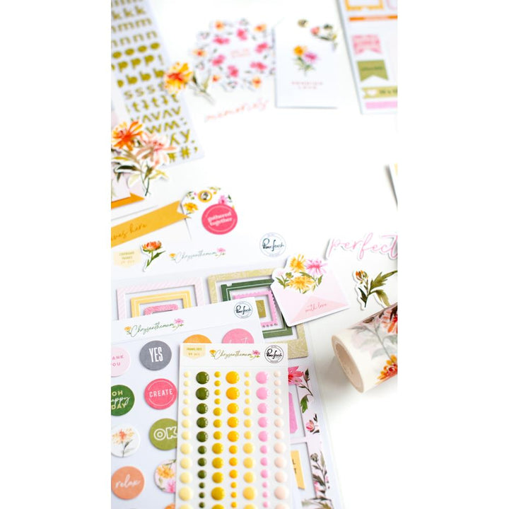 Pinkfresh Studio Chrysanthemum Enamel Dot Stickers (PFCH3122)