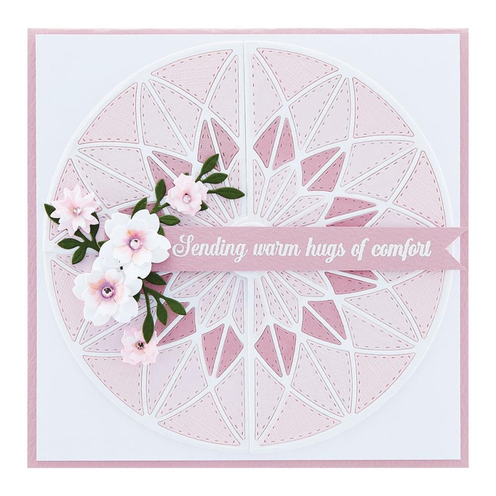 Spellbinders Clear Acrylic Stamps: Quilty Hugs Sentiments, by Becca Feeken (STP156)