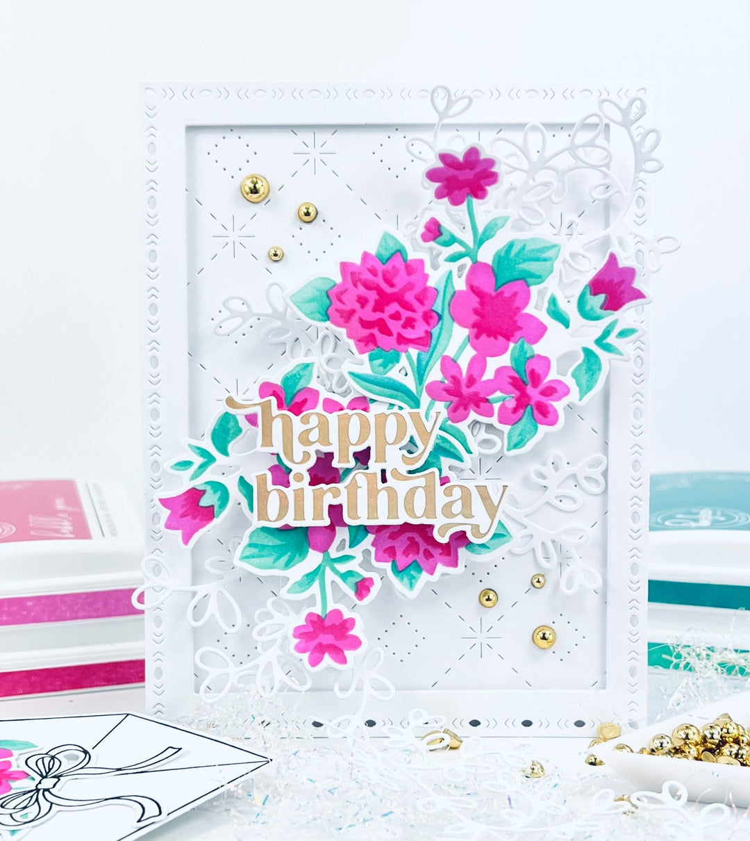 Photoplay - Say It With Stamps Collection - Clear Photopolymer Stamps -  Happy Birthday