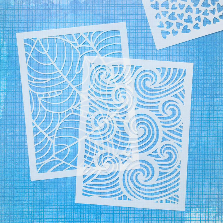 Vicki Boutin Sweet Rush Stencils: Making Waves, 3/Pkg (VB013606)