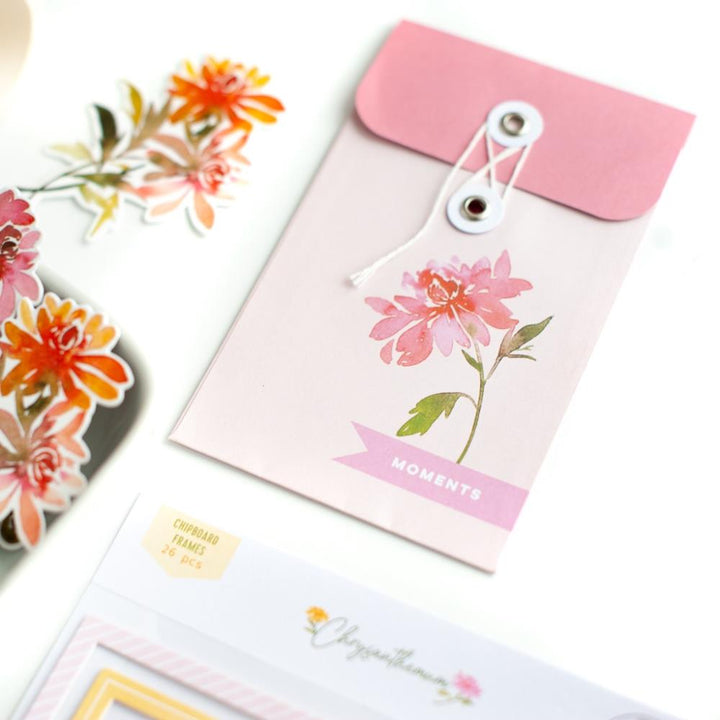 Pinkfresh Studio Chrysanthemum Journaling Bits, 14/Pkg (PFCH2922)