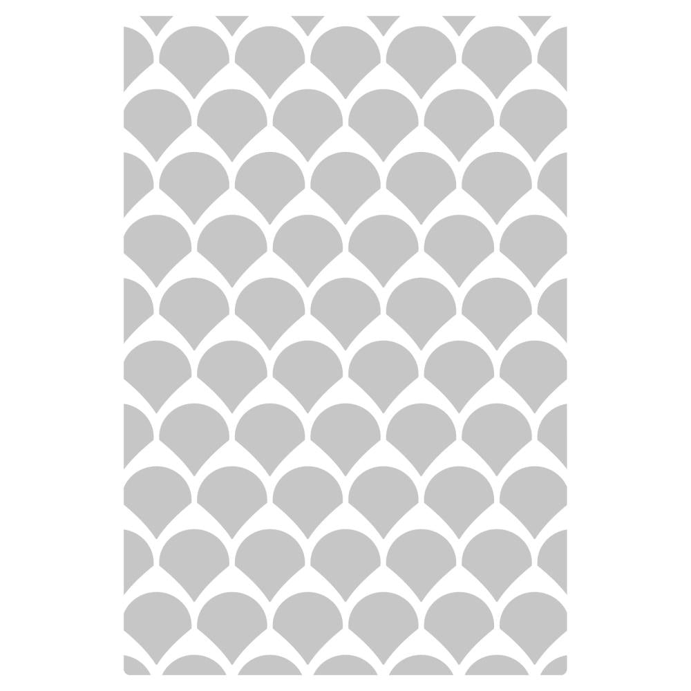 Sizzix Multi-Level Textured Impressions Embossing Folder: Fan Tiles, by Jennifer Ogborn (665746)