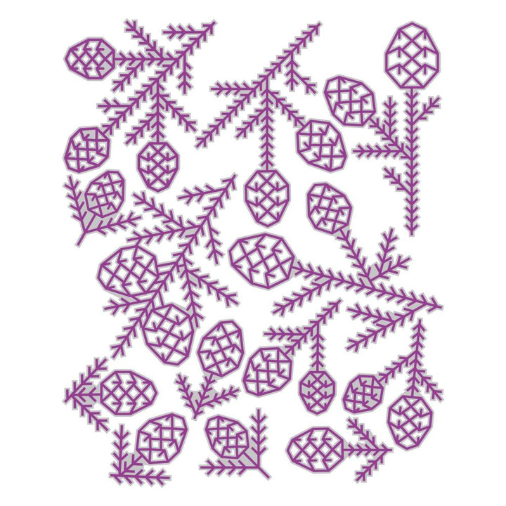 Tim Holtz Thinlits Dies: Pine Patterns, by Sizzix, 13/Pkg (666070)
