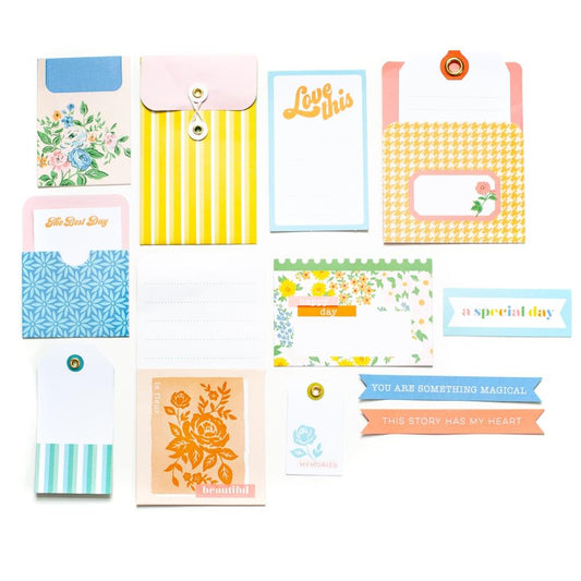 Pinkfresh Studio Flower Market Journaling Bits, 13/Pkg (PFFM5923)