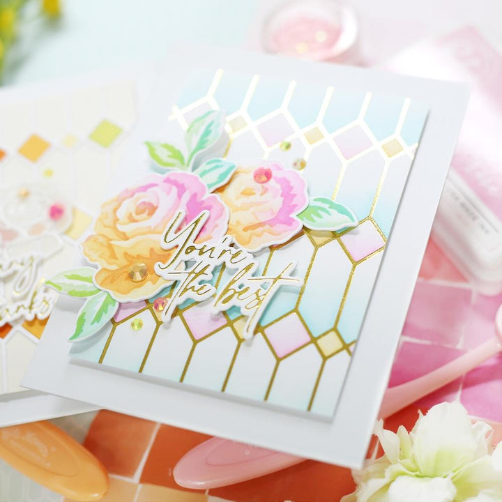 Pinkfresh Studio Hot Foil Plate: Stained Glass (PF152422)
