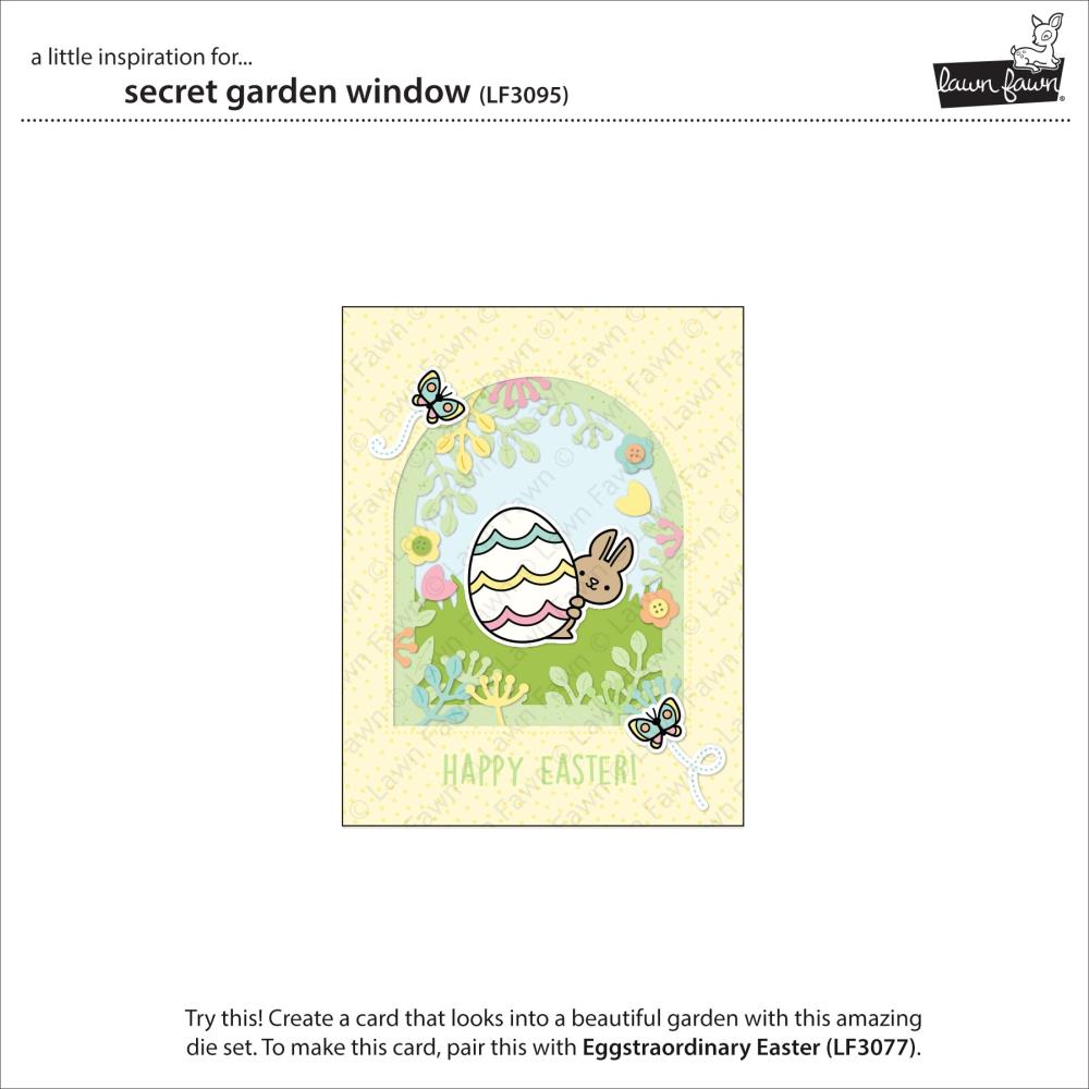 Lawn Fawn Lawn Cuts Custom Craft Die: Secret Garden Window (LF3095)