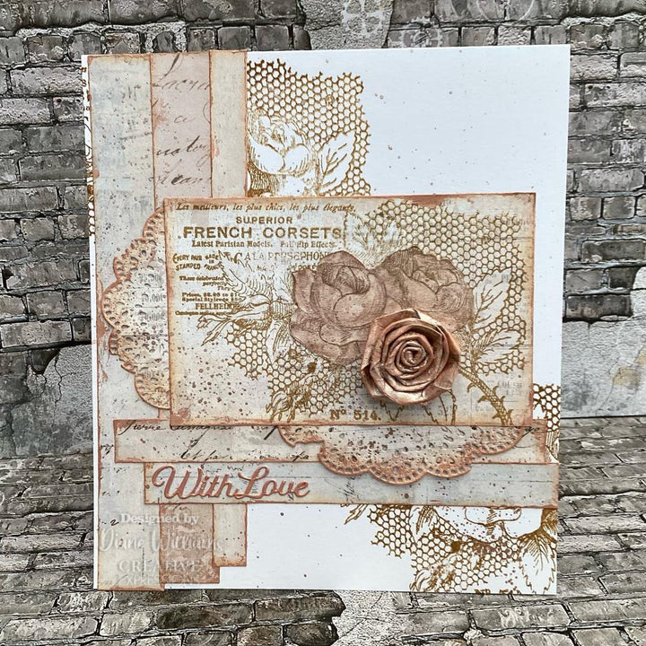 Creative Expressions 6"X4" Clear Stamp Set: French Rose, by Sam Poole (CEC1019)
