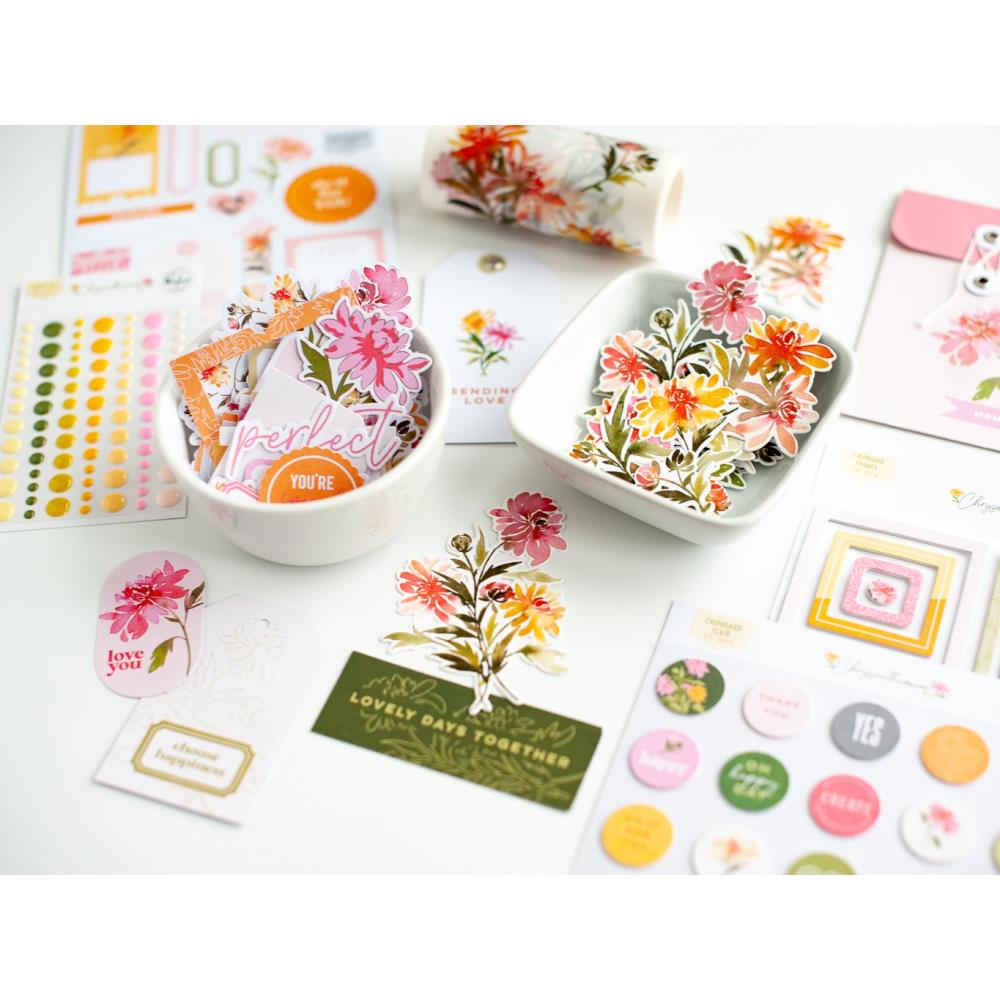 Pinkfresh Studio Chrysanthemum Cardstock Stickers (PFCH2622)