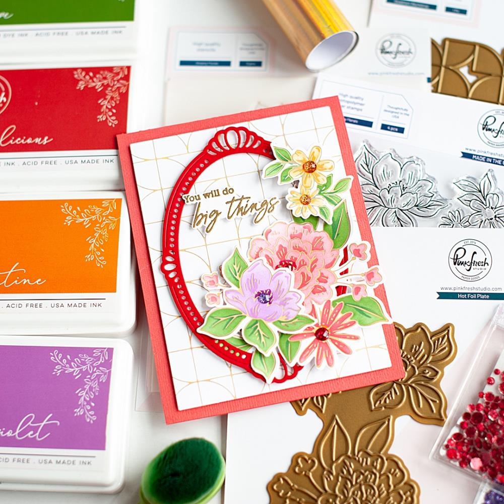Pinkfresh Studio 4"X6" Clear Stamp Set: Dreamy Florals (PF176622)