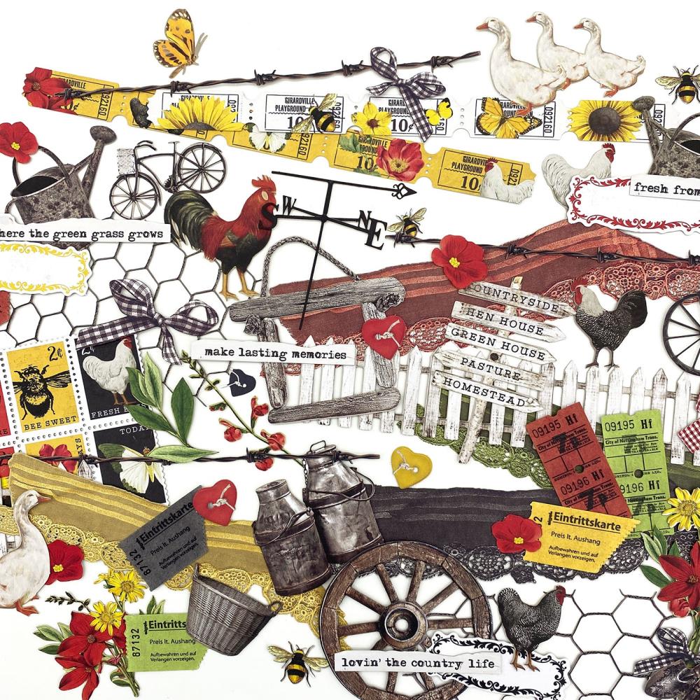 49 and Market Vintage Artistry Countryside Laser Cut Outs: Elements (VAC38701)