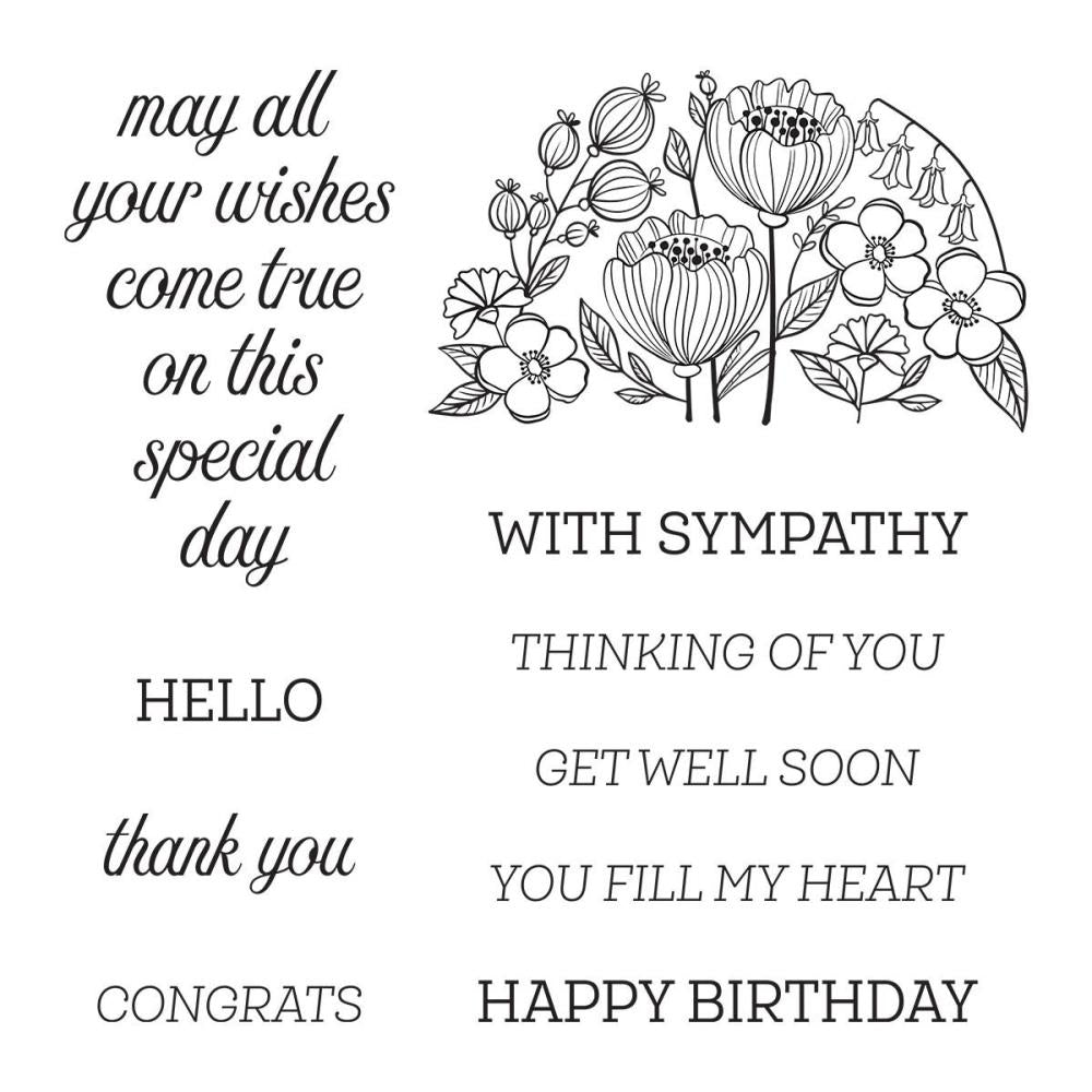 Spellbinders Clear Acyrlic Stamps: Stylish Ovals - Fill My Heart