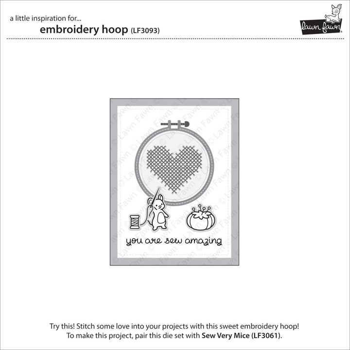 Lawn Fawn Lawn Cuts Custom Craft Die: Embroidery Hoop (LF3093)