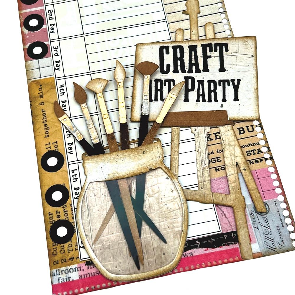 Elizabeth Craft Planner Essentials Metal Die: 59 - Art Party (EC2011)
