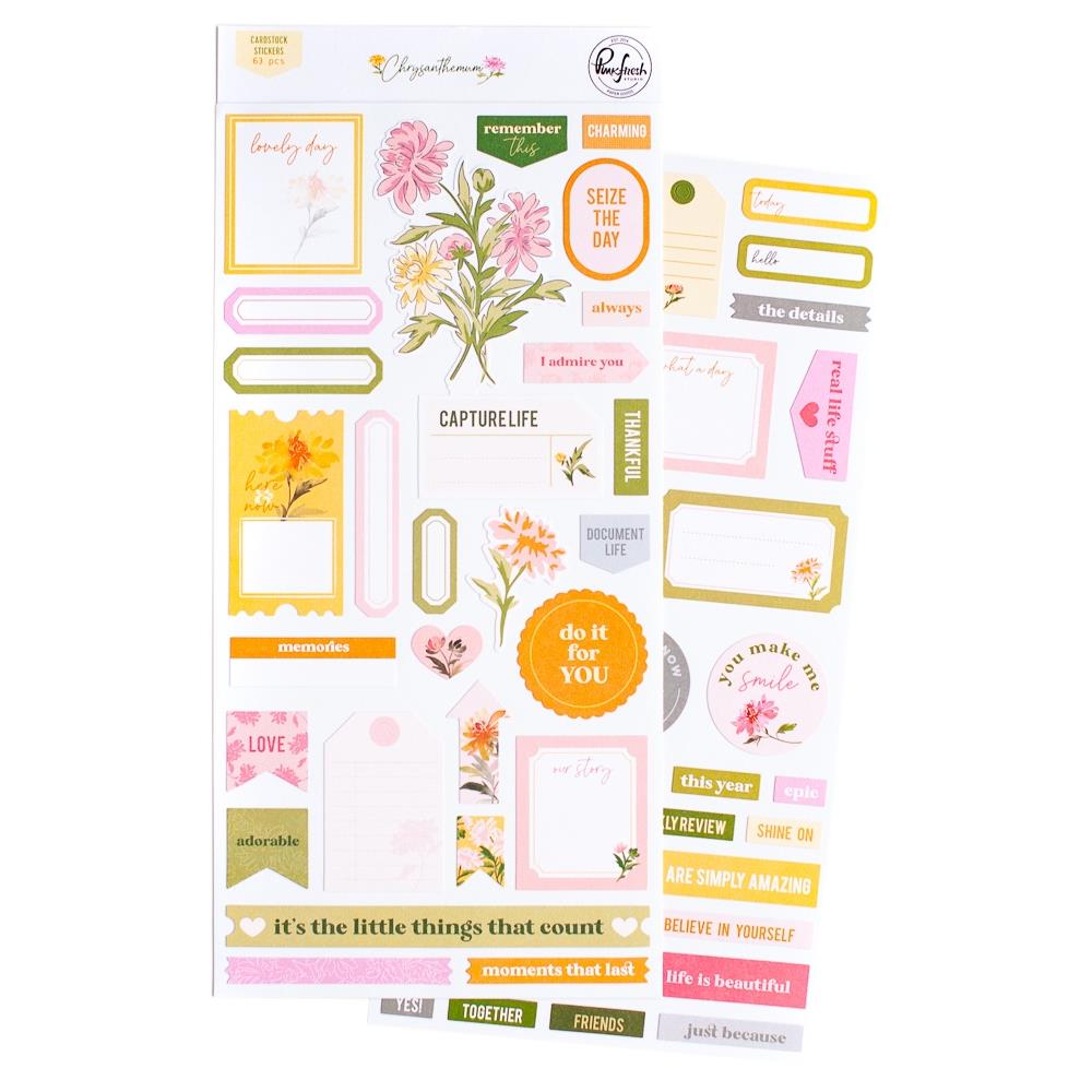 Pinkfresh Studio Chrysanthemum Cardstock Stickers (PFCH2622)