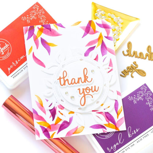 Pinkfresh Studio Hot Foil Plate: Sentiment Suite, Thank You (PF169422)