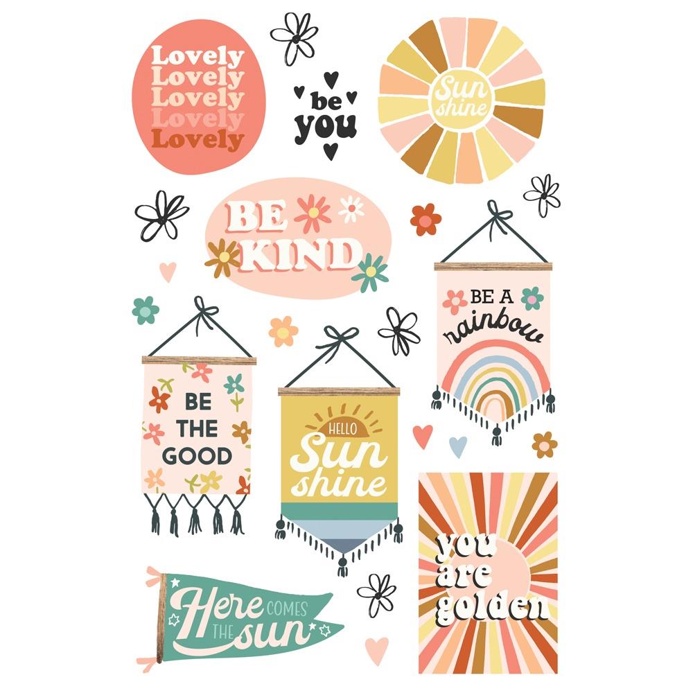 Simple Stories Boho Sunshine Sticker Book, 12/Sheets, 572/Pkg (BSU19920)