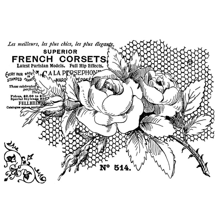 Creative Expressions 6"X4" Clear Stamp Set: French Rose, by Sam Poole (CEC1019)