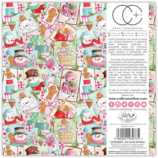 Craft Consortium Candy Christmas 6"x6" Double Sided Paper Pad (PAD037B)