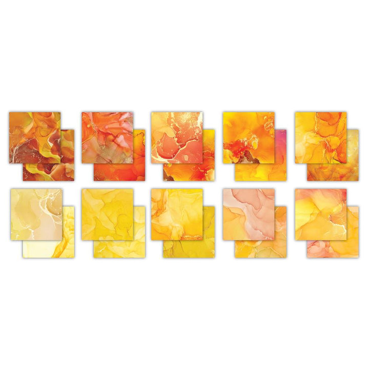 Craft Consortium Ink Drops 6"x6" Double Sided Paper Pad: Sunset (CPAD024B)