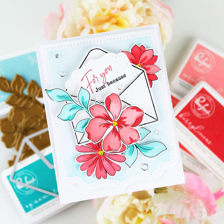 Pinkfresh Studio 6"x8" Clear Stamp Set: Beautiful Blooms (PF138522)