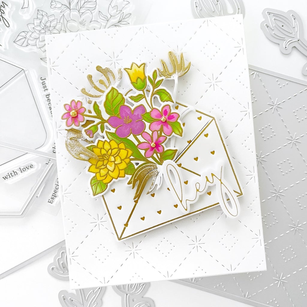 Pinkfresh Studio Die: Floral Envelope (PF138922)