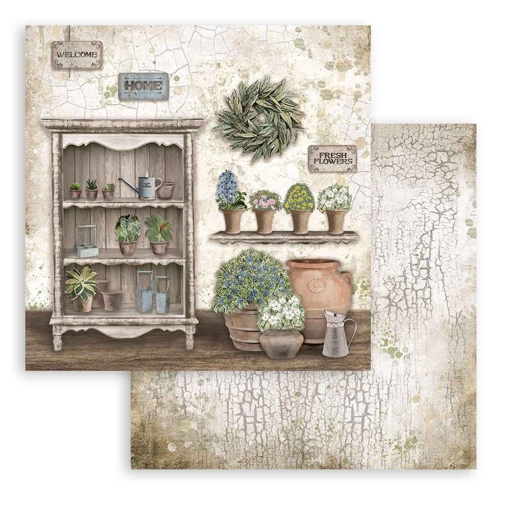 Stamperia Romantic Garden House Paper Pad 12x12