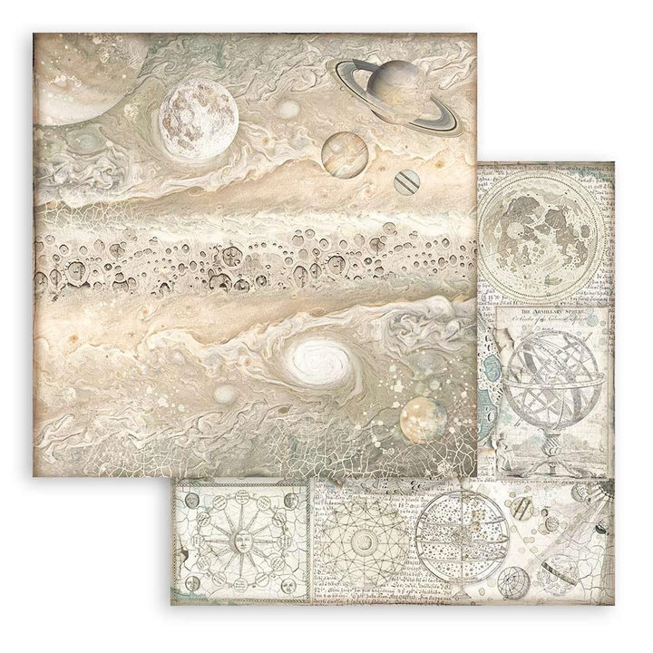 Stamperia Cosmos Infinity 8"x8" Double Sided Paper Pad: Backgrounds (SBBS71)