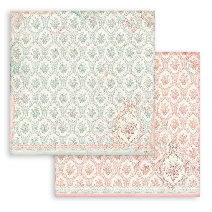 Stamperia Rose Parfum 8"x8" Double Sided Paper Pad: Backgrounds (SBBS74)
