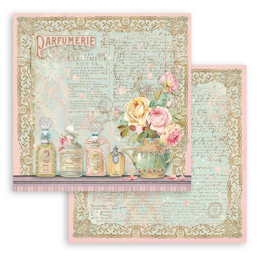 Stamperia Garden of Promises 12x12 Paper Pad, Stamperia Romantic Collection,  Floral Scrapbook Paper, 12x12 Cardstock, Double Sided Cardstock 
