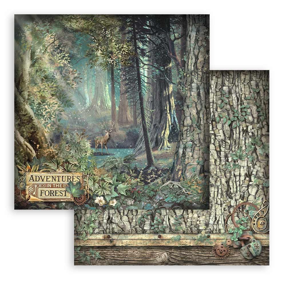 Stamperia Magic Forest 12"X12" Double-Sided Paper Pad, 10/Pkg (SBBL130)