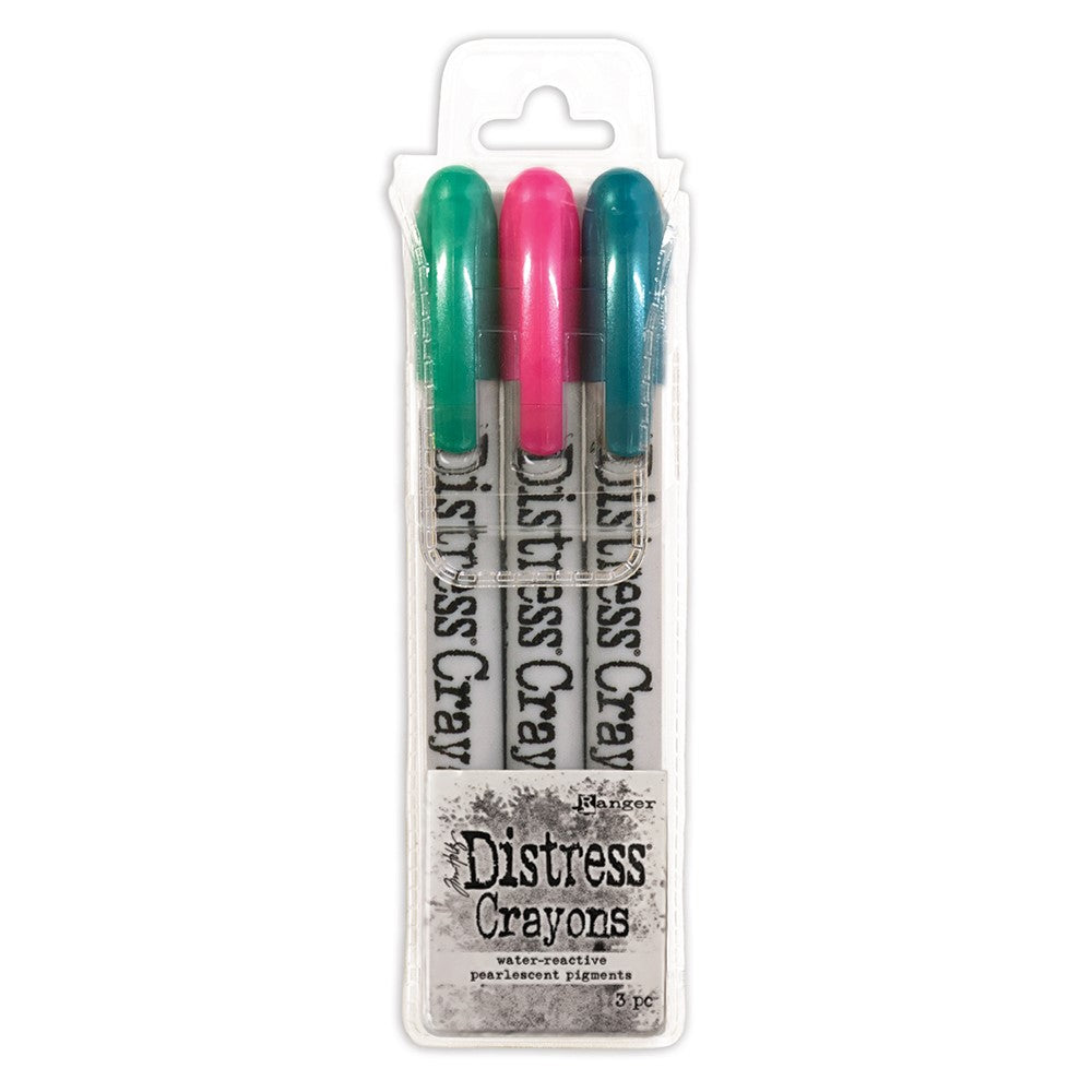 Tim Holtz Distress Pearlescent Crayons: Holiday, Set #4 (SCK81180)