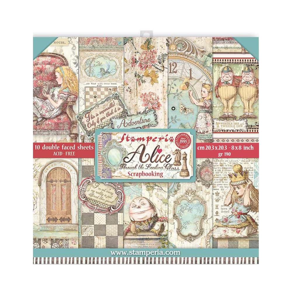 Stamperia Alice Through The Looking Glass 8"X8" Double-Sided Paper Pad (SBBS42)
