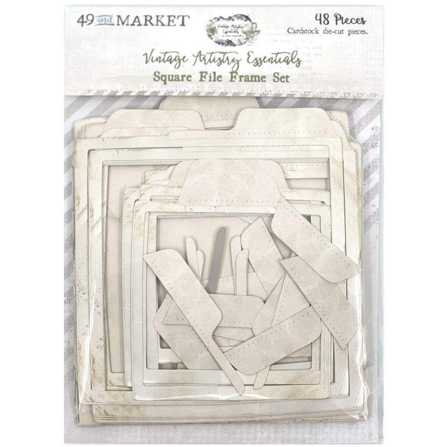 49 and Marker Vintage Artistry Essentials File Frame Set: Square (VAE33690)-Only One Life Creations
