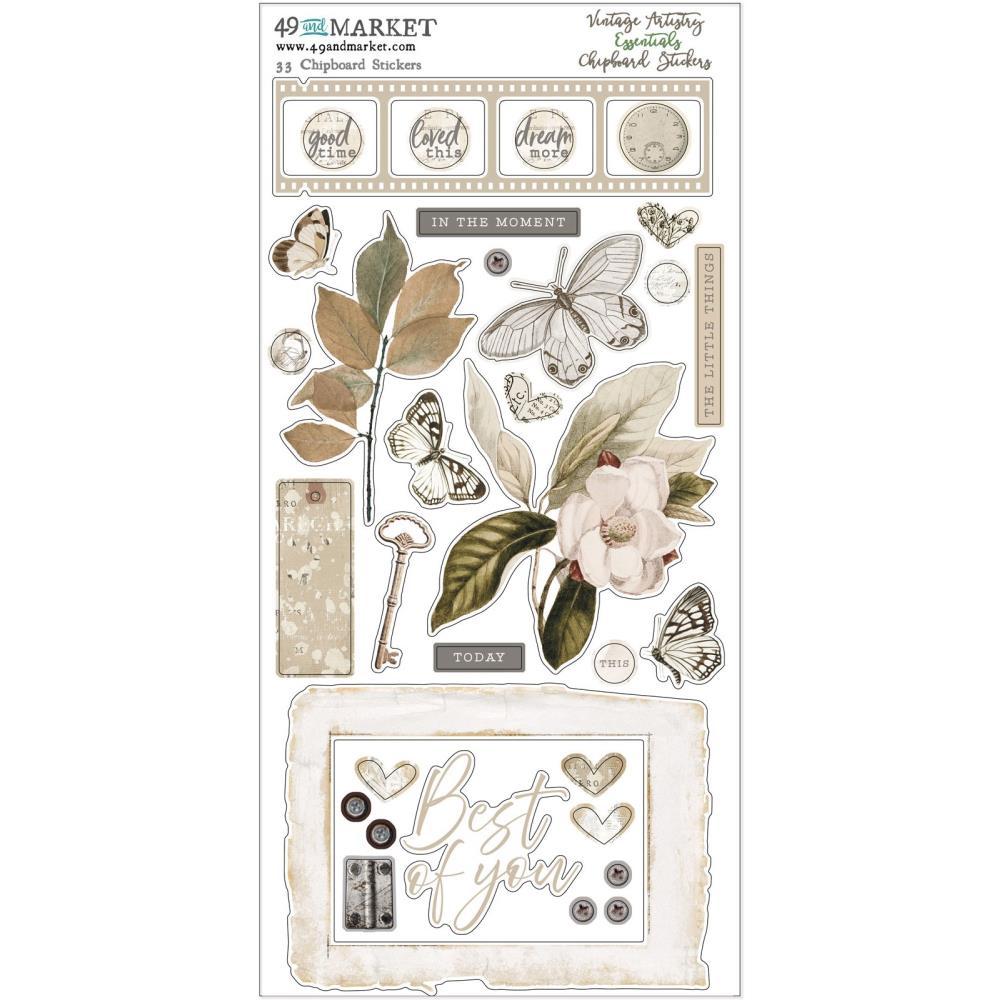 49 And Market Vintage Artistry 6"x12" Essentials Chipboard Stickers (VAE33652)-Only One Life Creations
