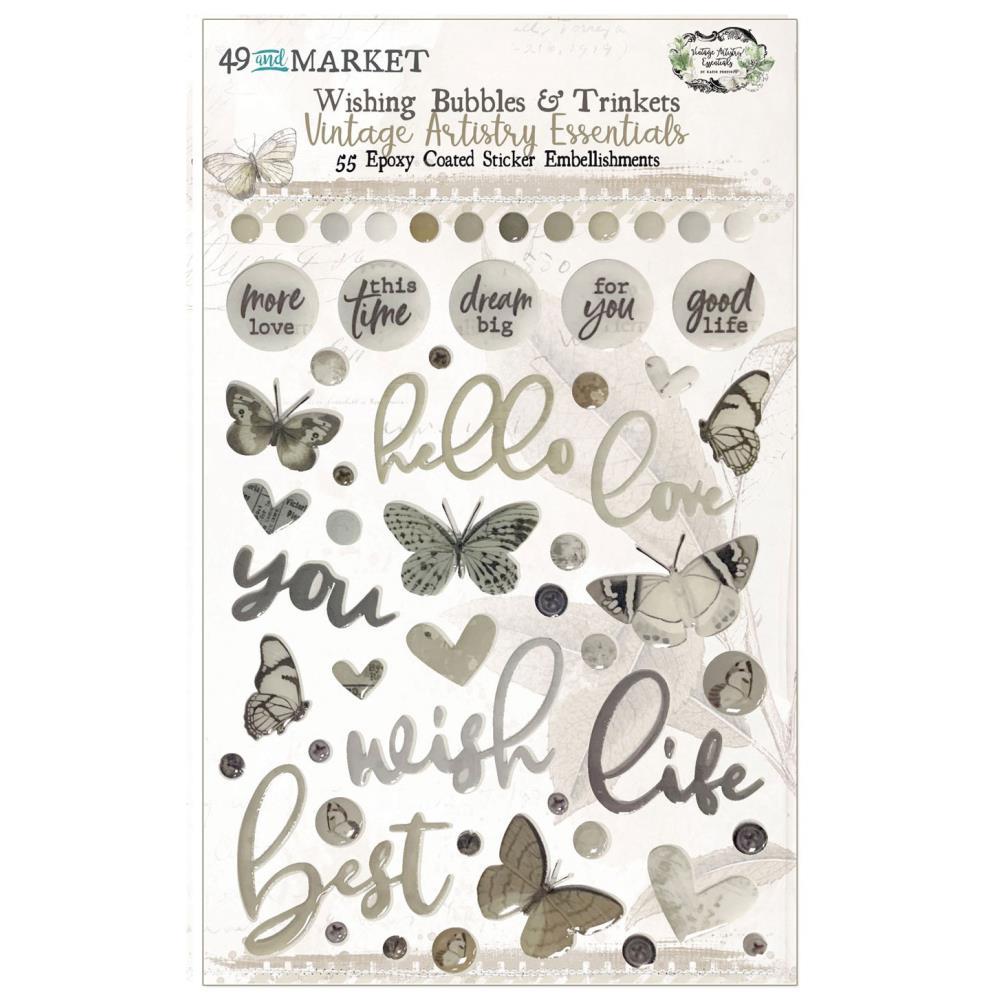49 And Market Vintage Artistry Essentials Wishing Bubbles And Trinkets (VAE33645)-Only One Life Creations