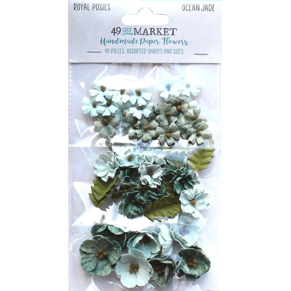 49 and Market Royal Posies Paper Flowers: Ocean Jade (49RP34123)