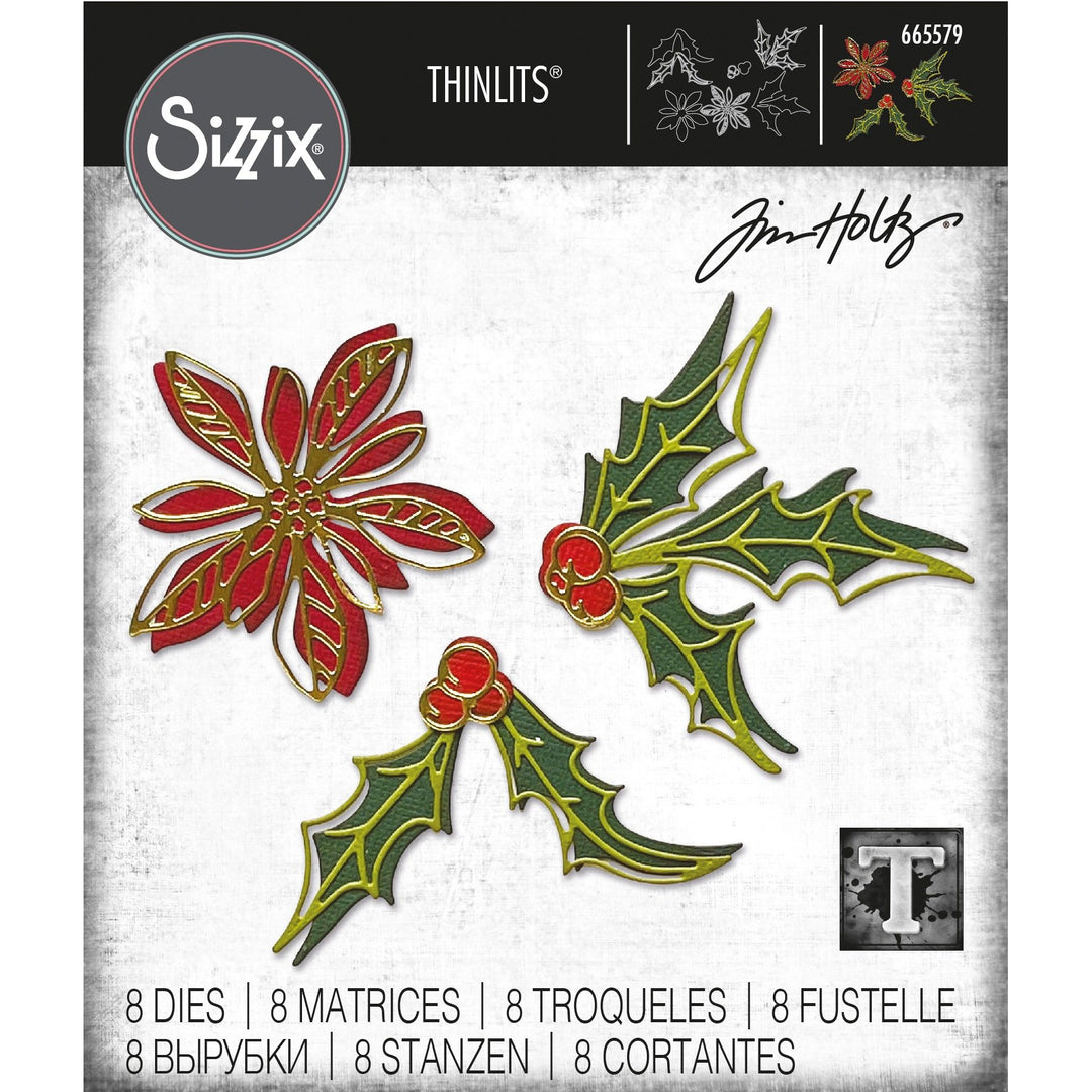 Sizzix Thinlits Dies: Seasonal Sketch, 8/pkg, by Tim Holtz (665579)