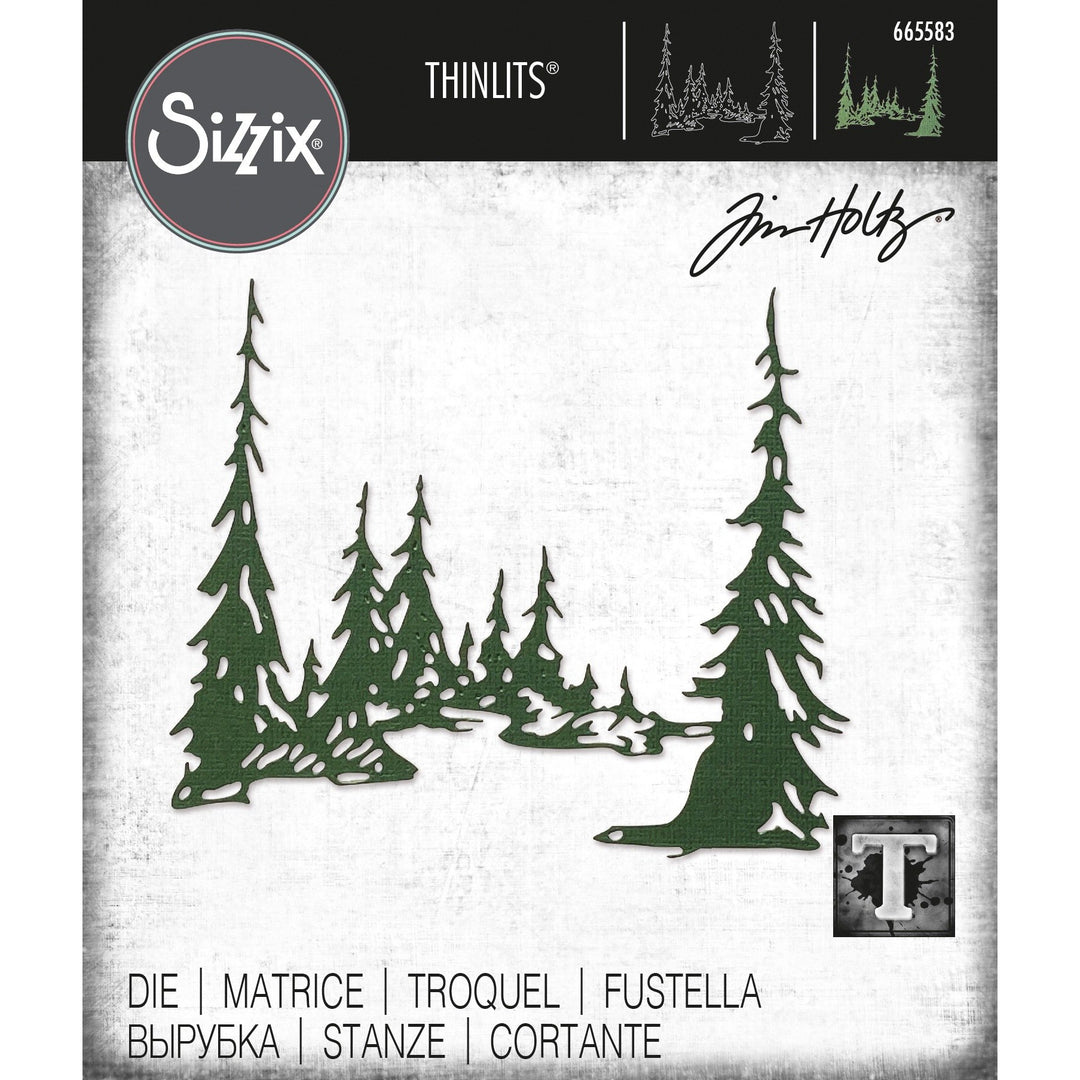 Sizzix Thinlits Die: Tall Pines, by Tim Holtz (665583)