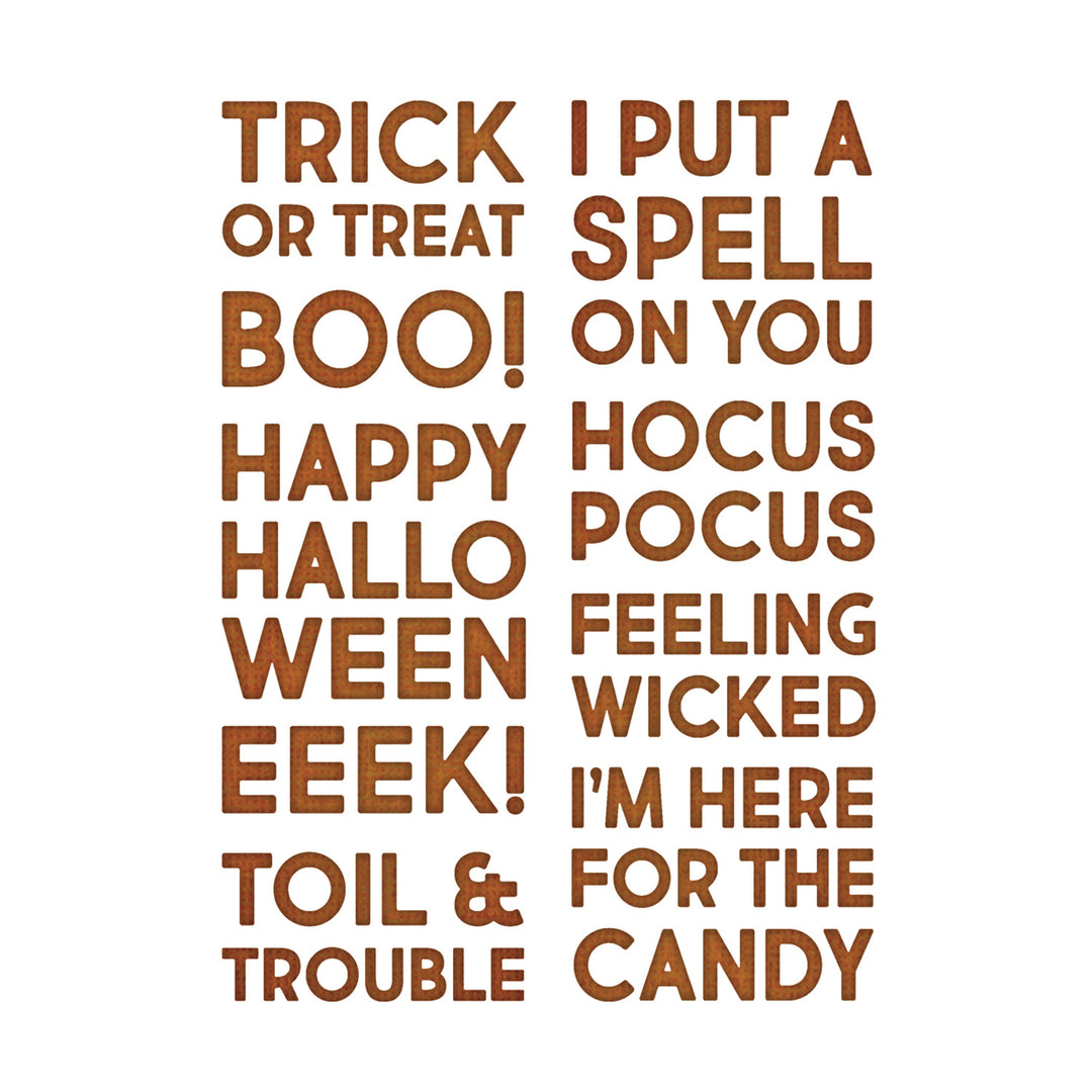 Tim Holtz Thinlits Die Set: Bold Text Halloween, by Sizzix (665995)