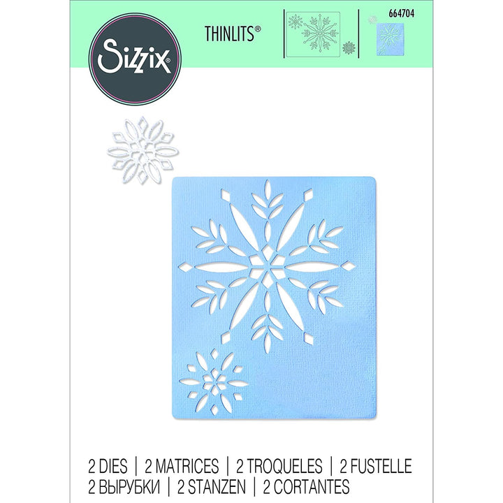 Sizzix Thinlits Dies: Cut-out Snowflakes, 2/Pkg (664704)
