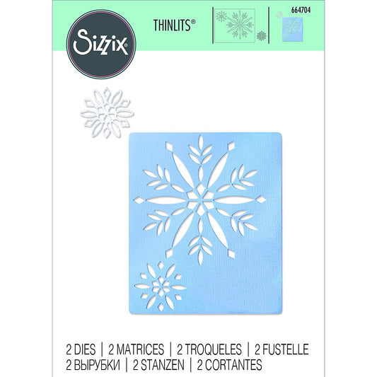 Sizzix Thinlits Dies: Cut-out Snowflakes, 2/Pkg (664704)