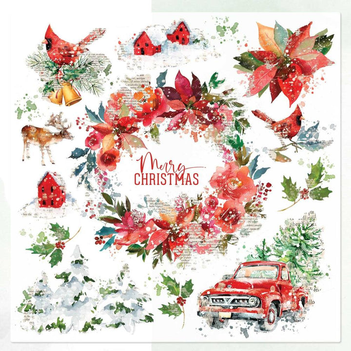 49 and Market ARToptions Holiday Wishes 12"x12" Rub-Ons (AHW38299)