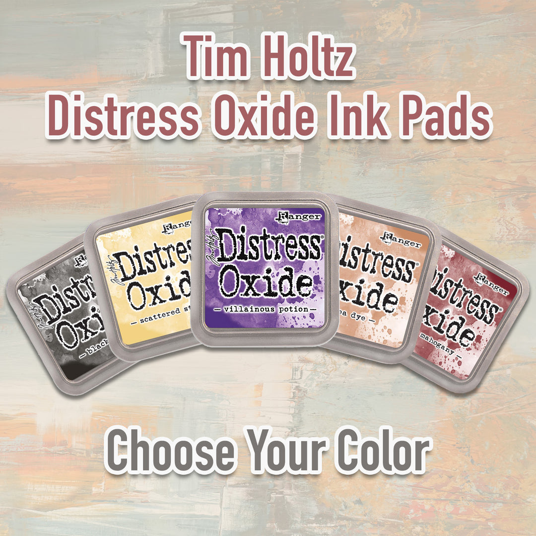 Ranger Tim Holtz Distress Oxide Ink Pads - Fossilized Amber, Worn Lipstick, Fired Brick and Spiced Marmalade