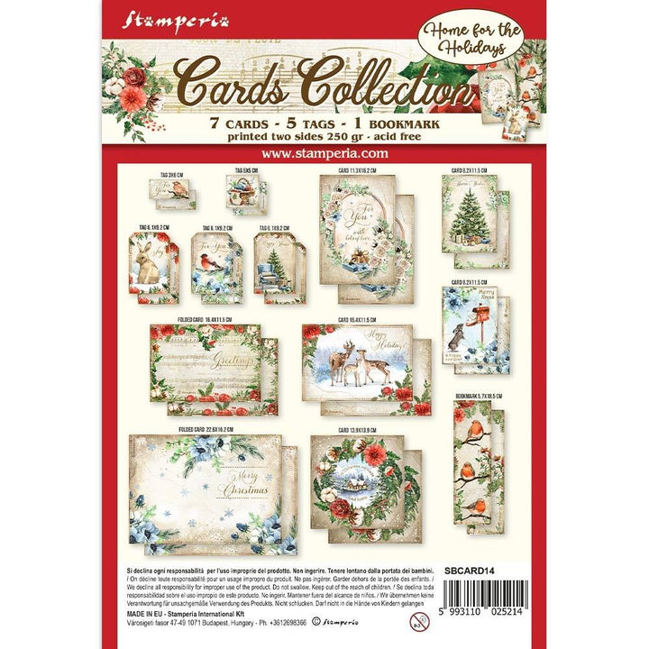 Stamperia Home For The Holidays Cards Collection (BCARD14)