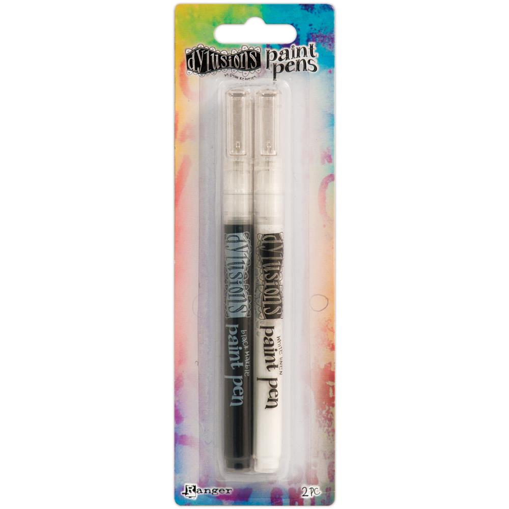 Dylusions Paint Pens: White And Black (DYD50902)