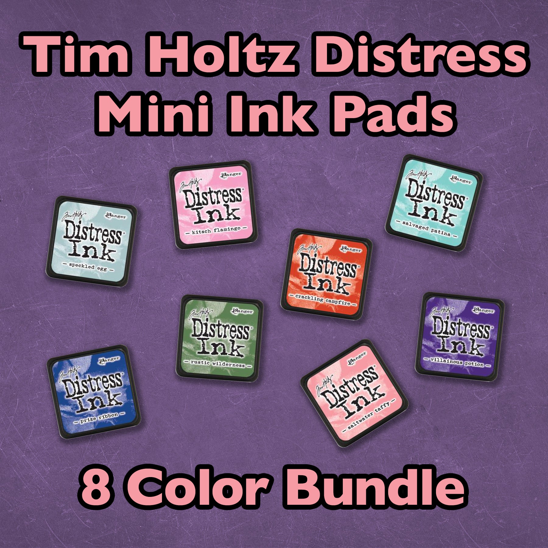 Tim Holtz Mini Distress Ink Pads, 8 Color Bundle (January 2023 Release –  Only One Life Creations