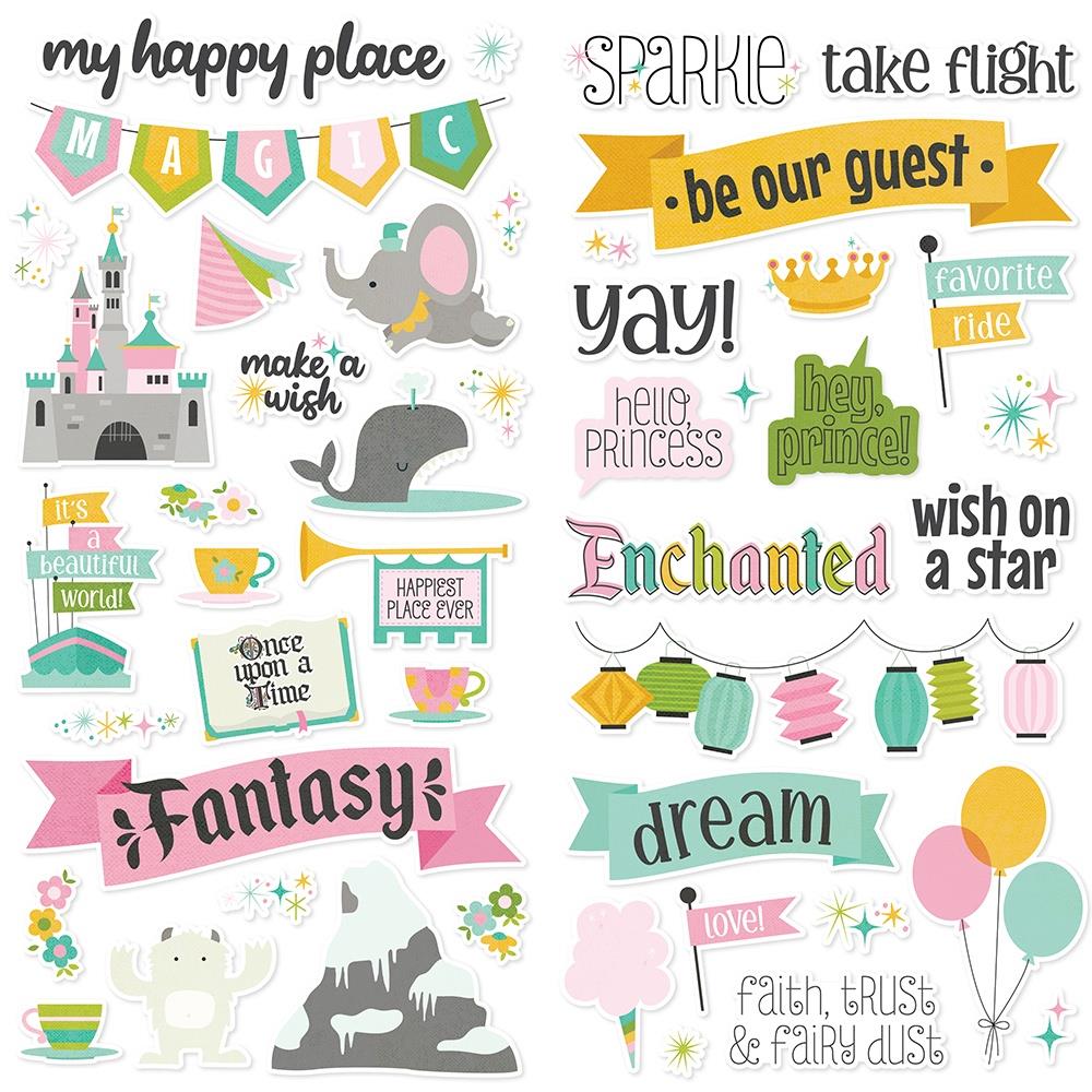 Simple Stories Say Cheese Fantasy At The Park 6"x12" Foam Stickers (FANT7941)