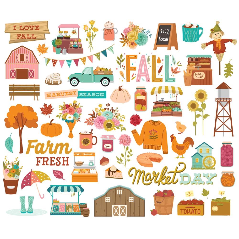 Simple Stories Harvest Market Bits and Pieces Die Cuts (HRV18717)