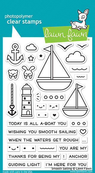 Lawn Fawn 4"x6" Clear Stamps: Smooth Sailing (LF1965)